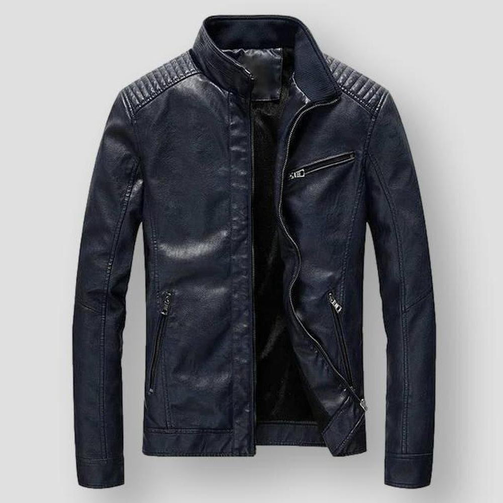 Sky Morris Men's Leather Regular Fit Biker Jacket