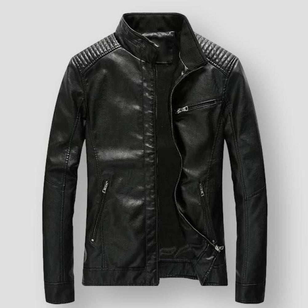 Sky Morris Men's Leather Regular Fit Biker Jacket