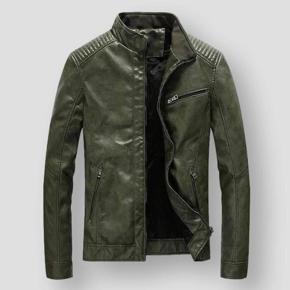 Sky Morris Men's Leather Regular Fit Biker Jacket