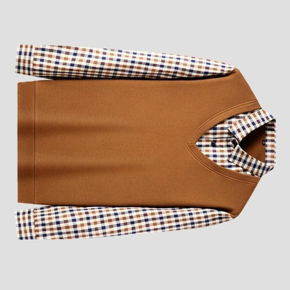 Sky Morris Waller Mock 2 Piece Plaid Shirt