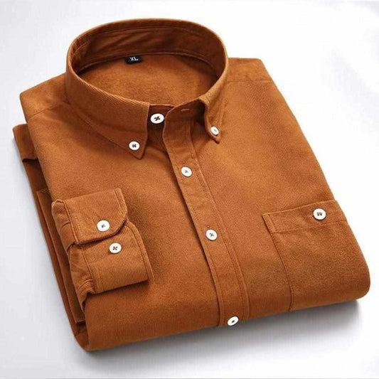 Night Madrid Corduroy Button-Down Shirt
